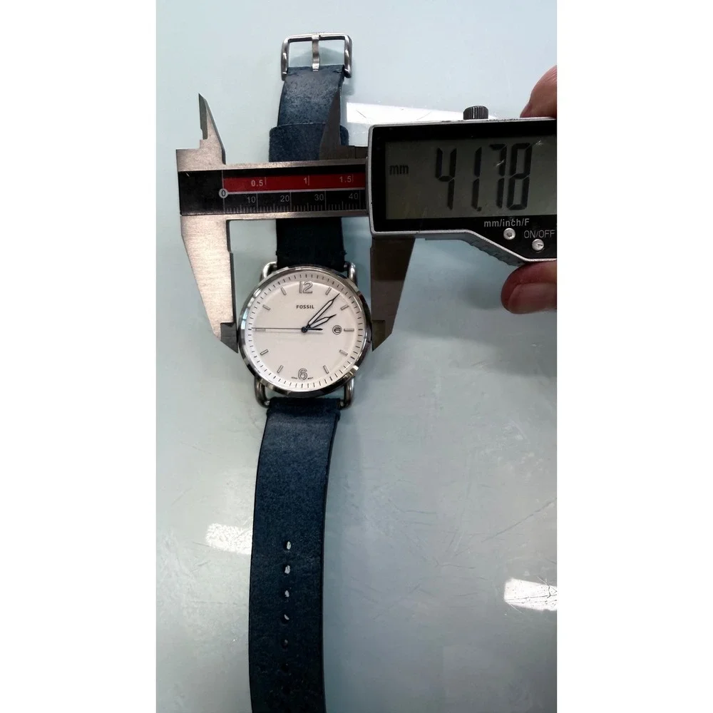 Fossil blue buckle measures